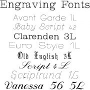 Engraving fonts